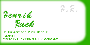 henrik ruck business card